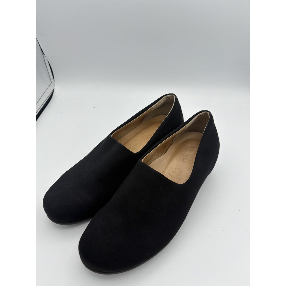 ECCO‎ Shoes Womens Size 6.5 Black Fabric Slip On Walking Casual Comfort BIOM